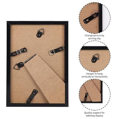 Giftgarden 3.5x5 Picture Frame Black Thin Photo Frame 3 by 5 for Wall and Tabletop Display, Single thumbnail 6