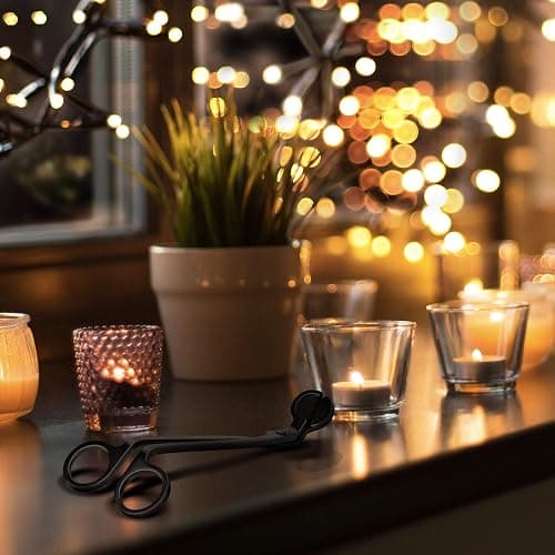CHEFBEE Black Polished Stainless Steel Candle Wick Trimmer Wick Clipper Cutter, Scissors, Reaches Deep Into Candles to Cut Spent Cord, Allow Cleaner Burn and Prevent Soot Buildup thumbnail 7