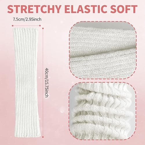 Orivastine Women Y2K Kawaii Leg Warmers, Japanese Knit Long Ribbed Boot Socks, Retro 80s Winter Warm Boot Warmers thumbnail 2
