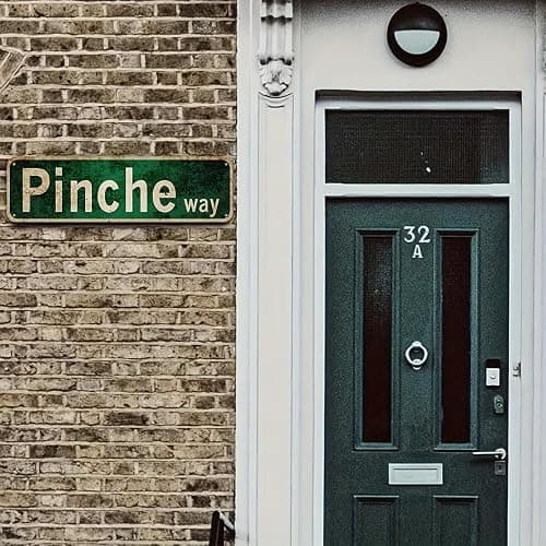 Vintage Metal Pinche Way Street Sign - 4''x16''in Wall Art Decoration - Retro Tin Ben Dover Lane Room Home Bar Pub Cafe Decor Signs thumbnail 4