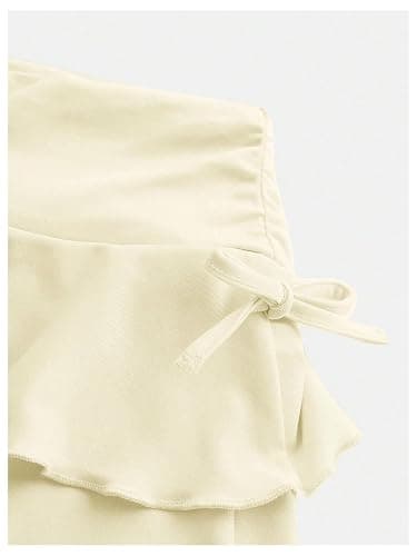 SOLY HUX Girl's High Waisted Ruffle Summer Cute Mini Skirts Skorts Tennis Skirt with Built-in Shorts thumbnail 4