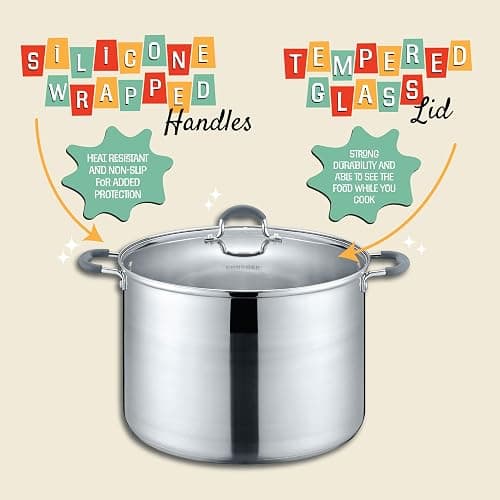 CONCORD 20 Quart Stainless Steel Canning Pot Set. Includes Canning Rack, Tongs, Jar Lifter, Funnel, Wrench, Lid Lifter, Mixer/Measurer (Induction Compatible) thumbnail 6