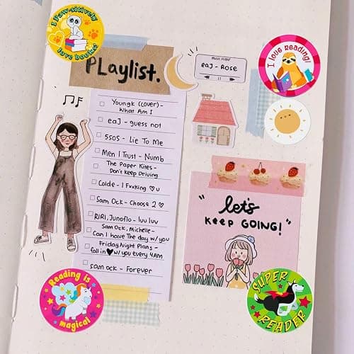 Reading Stickers for Kids, Motivational Book Stickers for Kindle 1.5inch Round 500pcs in 8 Designs, Incentive Reward Book Sticker for Adults, Teachers Supplies for Classroom thumbnail 5