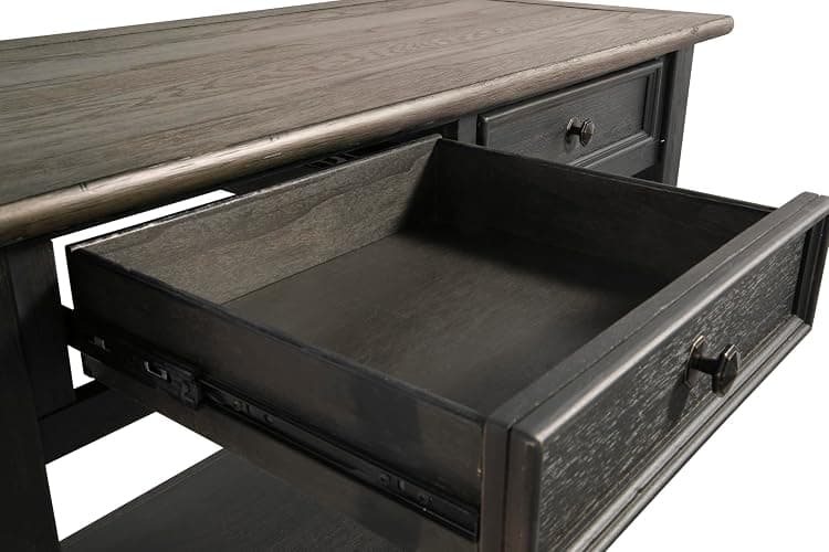 Signature Design by Ashley Tyler Creek Modern Farmhouse Sofa Table, Brown & Black thumbnail 11