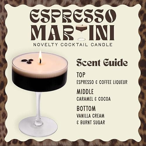 Reimagine Discovery Espresso Martini Candle, 50+ Hour Long-Lasting Burn Handcrafted Decorative Candles for Home Scented, Coffee Bar Accessories & Decor, Birthday Candle Martini Party Decorations thumbnail 3