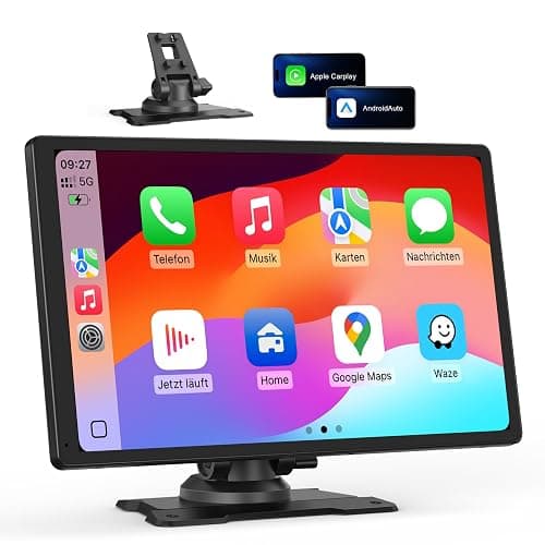 CarPlay Voiture 9": Écran IPS HD Lumineux,Visibilité Claire Jour & Nuit.sans Fil Apple CarPlay & Android Auto,Bluetooth & WiFi 5GHz, Navigation GPS,Installation Facile,Caméra de Recul (Option) - Image 1