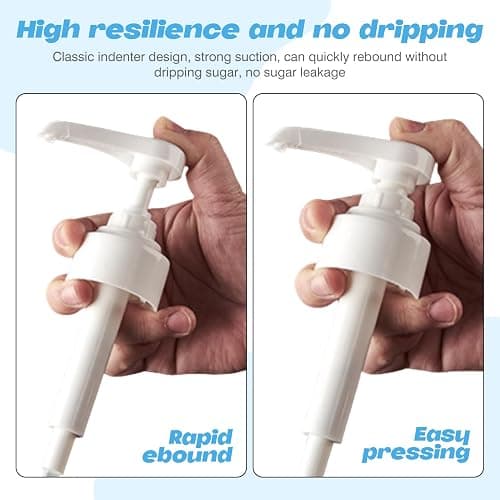 2 Pcs Syrup Pump for Monin Glass Bottle,Skinny Syrup,Simply Syrups Pump Resilience Detachable Design Covers,Coffee Pack Contains Pump and Connecting Pipe Dispenser Set PP Material (1000ml*2) thumbnail 4