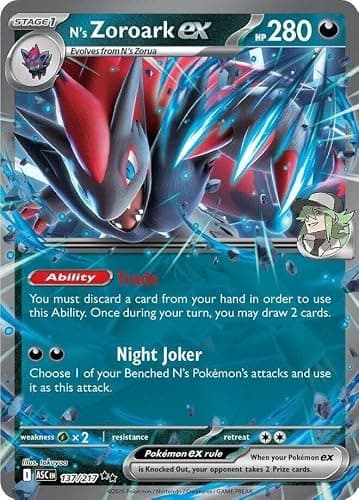 N's Zoroark ex 137/217 - Ascended Heroes - Double Rare - NM/M - Image 1