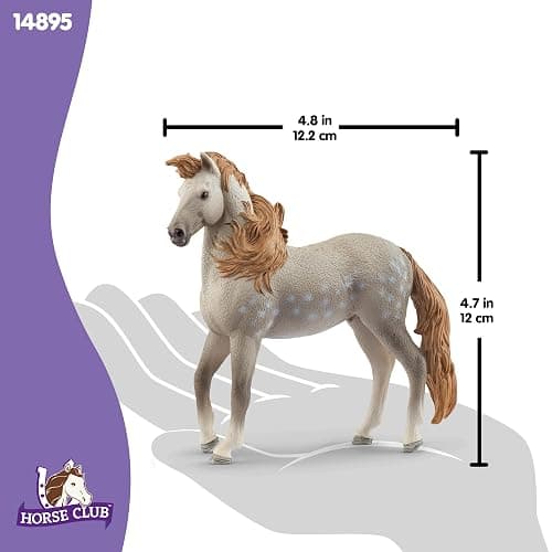 Schleich Horse Club - Andalusian Stallion - 5" Hand-Painted Collectable, Realistic Toy Horse Figurine for Girls and Boys. Durable Educational Figure for Fun Imaginative Play. Kids Toys Ages 5+ 14894 thumbnail 3