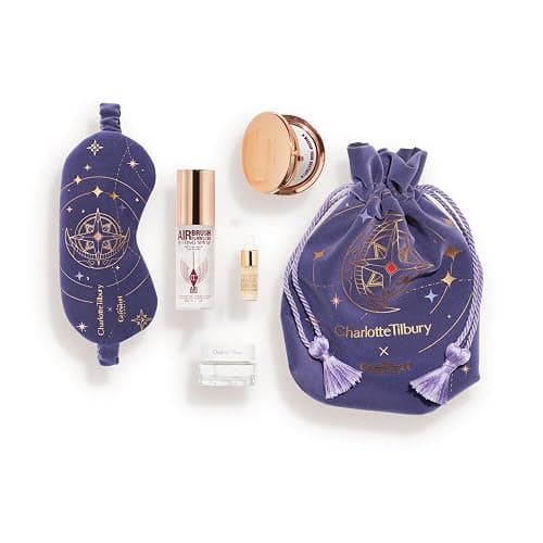 Charlotte Tilbury x Genshin Impact Starfell Treasure - Travel Size Skincare Kit - Magic Water Cream, Crystal Elixir, Setting Spray, Compact Mirror & Genshin Accessories - Pouch Included (6 Count) - Image 1