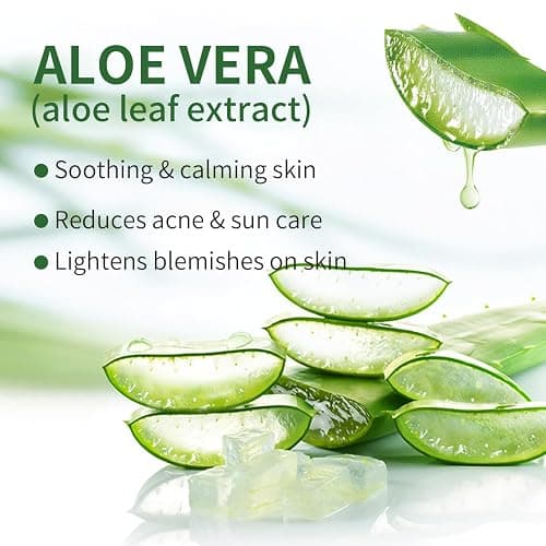 Aloe Vera Soothing Mask Hydrating Face Masks Skincare Moisturizing Facial Sheet Mask Skin care for Dry, Oily, Sensitive Skin Face Mask for Acne, Sun Care, Calming, Refreshing 25ml/0.88oz, 10 Pack thumbnail 7