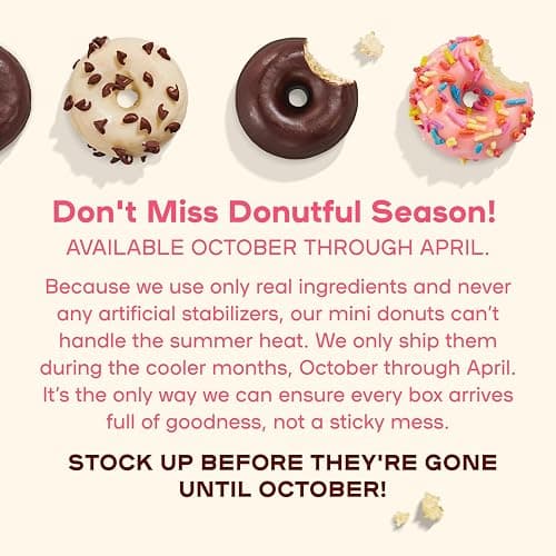 Donutful Pink Sprinkle Dipped Mini Donuts – Baked Not Fried, Less Sugar, Nothing Artificial, Non-GMO, Individually Wrapped Snack Packs (30 Donuts/Box) thumbnail 6