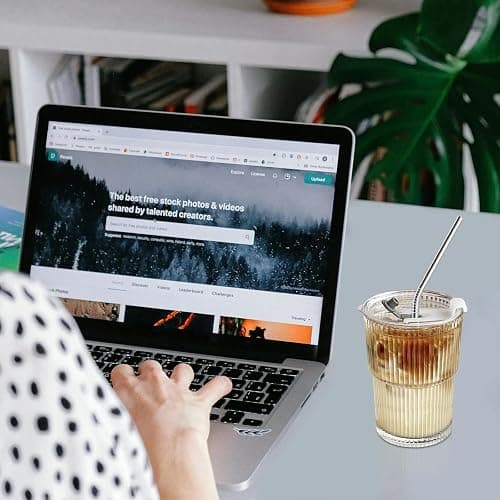 HIGIINC Iced Coffee Cups With Lids and Straws 2 Pcs, 16 OZ Unbreakable Cup Drinking Set,Clear Plastic Cups Reusable Iced Coffee Tumbler with Lid and Straw, To Go Coffee Cups Dishwasher Safe thumbnail 2