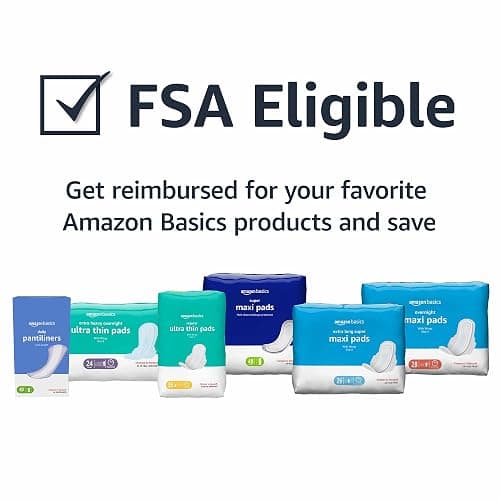 Amazon Basics Regular Absorbency Feminine Pads for Women, Ultra Thin with Flexi-Wings, Unscented, Size 1, 8-Hour Protection, Leak Prevention, 36 Count thumbnail 7