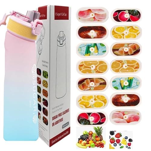Botella de agua deportiva de 700 ml con cápsulas de 14 sabores Material Tritan resistente a altas temperaturas Sabor natural de frutas extraído asegura agua segura y sabrosa - Image 1