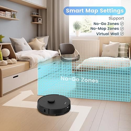 AIRROBO Robot Vacuum and Mop Combo, Self-Emptying, 60-Day Capacity, Home Mapping, Schedule, Wi-Fi/App/Alexa/Remote, 180mins Runtime, T20+ Robotic Vacuum Cleaner for Pet, Hard Floors, Carpet thumbnail 6
