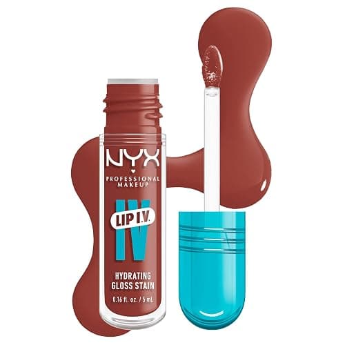 NYX PROFESSIONAL MAKEUP Lip IV Hydrating Glossy Lip Stain, Long-Lasting, Tinted, Vegan Formula with 12 HR Hydration - Drippin' Nude (Nude) thumbnail 8