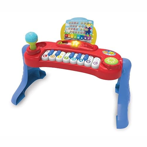 Winfun Baby Music Center for Toddlers 9+ Months 8-Note Piano with 3 Double-Sided Music Scores Adjustable Microphone Play-Along Tunes Free Play Mode Educational Music Toy for Boys & Girls thumbnail 8