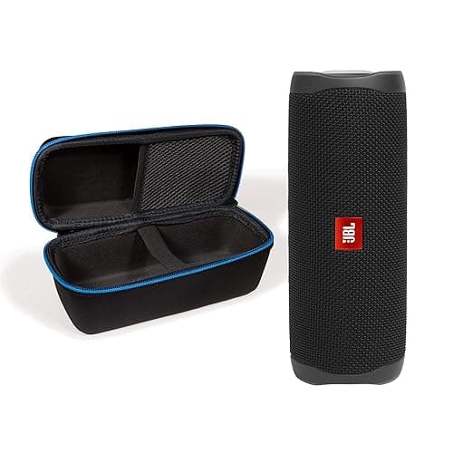 JBL Flip 5 (Black) + Bundle with divvi! Protective Hardshell Case - Image 1