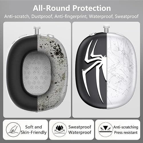 3-in-1 Silicone Case Cover for AirPods Max Headphones, Apple AirPod Max Accessory Protective Cover, Headband/Ear Cups/Ear Pad Covers, Anti-Scratch and Sweatproof thumbnail 2