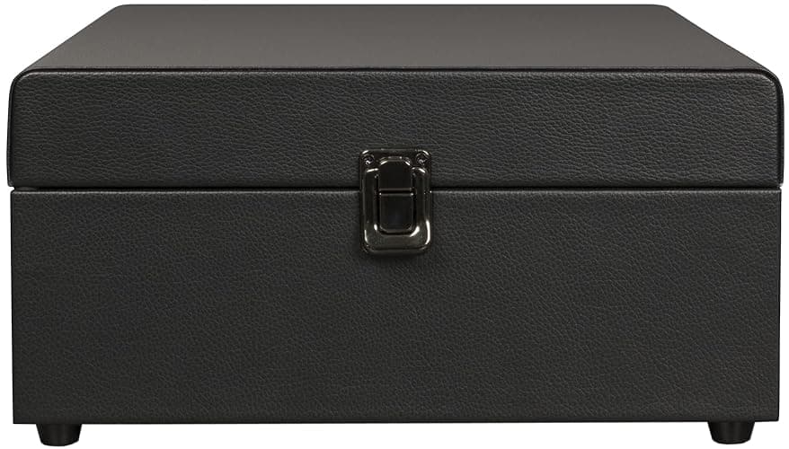 Crosley CR8017B-BK Voyager Vintage Portable Vinyl Record Player Turntable with Bluetooth in/Out and Built-in Speakers, Black thumbnail 9