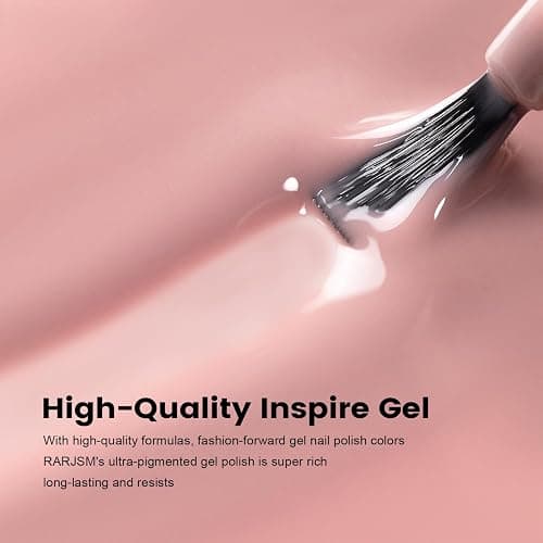 RARJSM Nude Gel Nail Polish Gray Mauve Pink Neutral Skin Tone Sheer Jelly Gel Polish 1PC 15ml Single Bottle Cream Transparent Pink Nail Gel Polish Soak off UV LED Cured for Home Salon DIY Manicure thumbnail 5