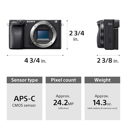 Sony Alpha a6400 Mirrorless Camera: Compact APS-C Interchangeable Lens Digital Camera with Real-Time Eye Auto Focus, 4K Video, Flip Screen & 16-50mm Lens - E Mount Compatible - ILCE-6400L/B, Black thumbnail 4