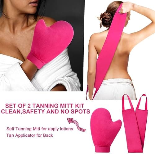 Self Tanning Mitt Applicator, CeleCily Self Tanner Mitt Applicator, Back Tanning Mitts Self Tanner Mitt Tanning Glove for Self Tan Sunless Tanner Mitt Self Tan Mitt Applicator thumbnail 2