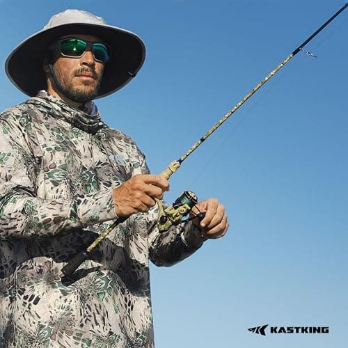 KastKing Spartacus Defender Twin-Tip Fishing Rod and Reel Combo | Baitcaster & Spinning Combo, 2-Piece Rod, Extra Tip, KastFlex IM7 Graphite Blanks, Camouflage Finish, Freshwater Fishing thumbnail 2
