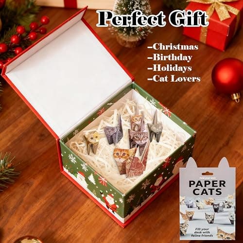 Dreaku Paper Cats Origami Kit, 50pcs DIY 3D Origami Animal Kit, Creative Craft Activity for Adults Kids Animal Lovers, Handmade Cat Desk Decoration Gift (Cat) thumbnail 7