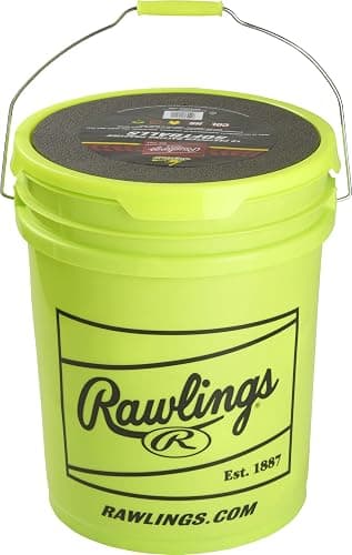 Rawlings | Bucket of 12 Practice Softballs | All Ages | 12" RFPBP12SY | Synthetic Cover thumbnail 3