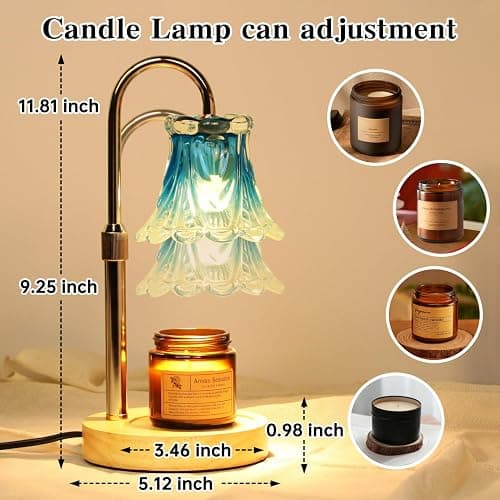 GEEZO Fragrance Candle Warmer Lamp，Electric Candle Warmer with Timer & Dimmer，Mom Christmas Birthday Gifts for Women, House Warming Gifts New Home Bedroom Decor thumbnail 2