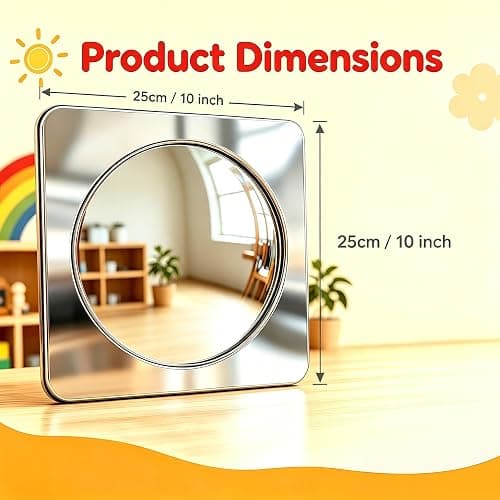 BAOGETONGLER 3-piece Sensory wall Bubble Mirrors, Acrylic Interactive Mirrors, Suitable for Kids' classrooms and Sensory Rooms, Visual and Tactile stimulating wall Decor (10 x 10 inches) thumbnail 2