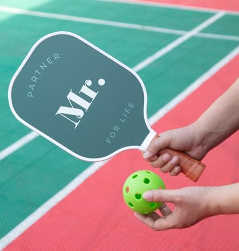 A Perfect Match Pickleball Paddle Set Engagement Gifts for Couples I I His and Hers Gifts I Includes 2 Pickleball Paddles, Carrying Bag and 2 Pickleballs thumbnail 8