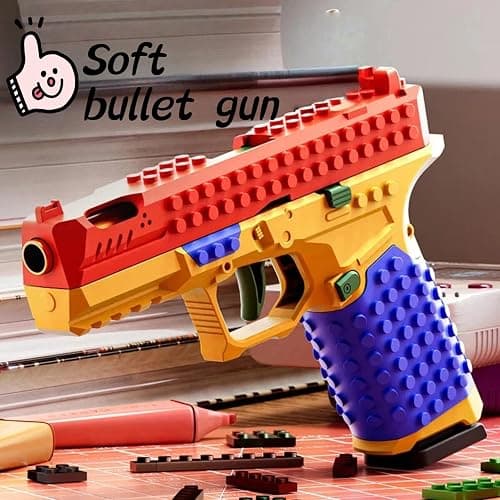 Bazilbazos Tactical DIY Building Block Handle Set, Bazilbazos Building Block Toy Gun, Funny DIY, Block Blaster with Display Stand, Full of Creativity for Team Activities (#1) thumbnail 6