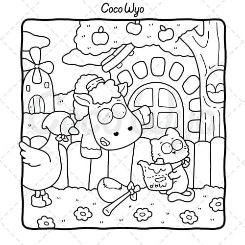 The Little Cat: Cozy Life of Kitty Coloring Book for Adults and Teens (Cozy & Cute Coloring) thumbnail 5
