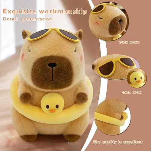Pazoiaa Cute Capybara Plush, 10 Inch Capybara Stuffed Animal Kawaii Soft Capybara Doll Pillow Gifts for Boys Girls thumbnail 5