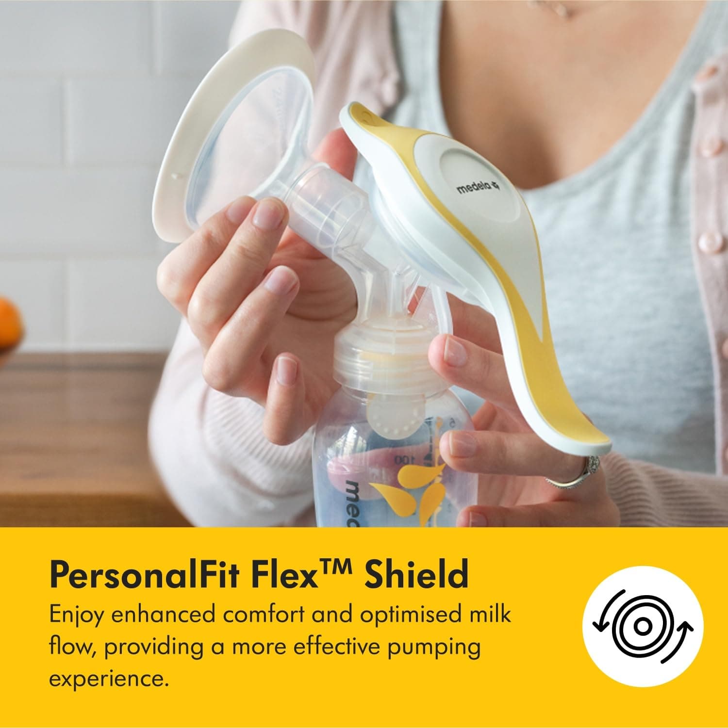Medela Harmony Manual Breast Pump, Compact Swiss Design with PersonaFit Flex Shields and Medela's 2-Phase Expression Technology thumbnail 6