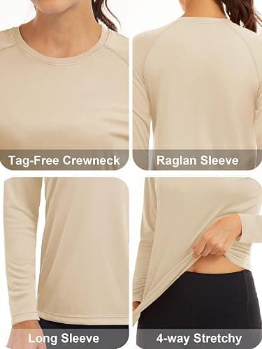 MAGCOMSEN Women's Long Sleeve Shirts UPF 50+ Sun Protection Shirts for Hiking Fishing Workout Rash Guard thumbnail 5