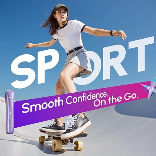 Bikini Trimmer for Women Dual Head – IPX7 Waterproof & Painless Electric Razor for Pubic Hair, Face, Legs, Underarms – Portable Cordless Shaver with Fast Charging, Teen Girl Gifts Trendy Stuff, Purple thumbnail 8