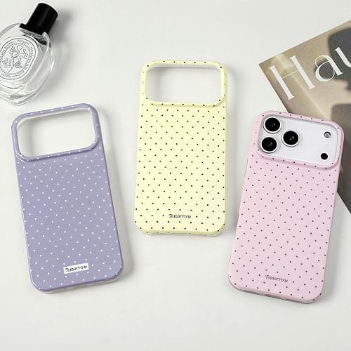 inewateri Compatible for iPhone 17 Pro Max Case with Cute Fashion Polka Dot Aesthetics Design Simple Cases for Soft TPU Slim Protection Cover-Purple thumbnail 6