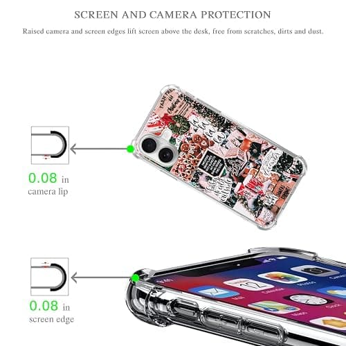 Oubliert Aesthetic Christmas Collage Case for iPhone 16, Trendy Unique Design Soft TPU Bumper Cover thumbnail 3