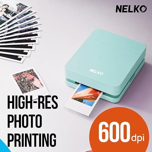 Nelko PP01 Photo Printer, 2x3 Portable Photo Printer, Mini Printer, Green | Instant Color Inkjet Printer for Smartphone, Sticky-Back Photos, Bluetooth Compatible with iOS & Android, AI App Editing thumbnail 4