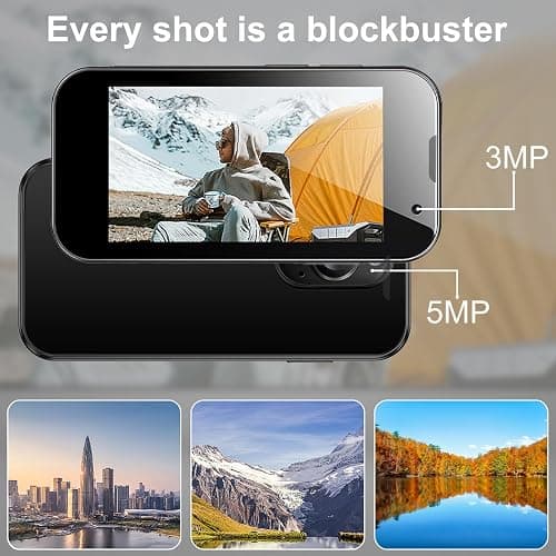 Zylofy Mini Phone 3.0" Unlocked Mini Smartphone for Kids World's Smallest Cell Phone Quad Core Dual Sim Card Face ID Android Compact Small Mobile Phones for Student Pocket 2GB+16GB Pink thumbnail 4