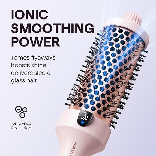 Wavytalk Thermal Brush Blowout Boost Grande, 1.77 Inch Heated Round Brush for Long Hair Blowout, Tourmaline Ceramic Negative Ion Technology Reduce Hair Damage, Dual Voltage Sakura Pink thumbnail 3