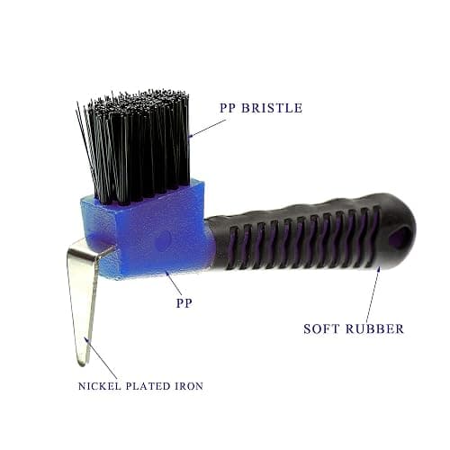 BOTH WINNERS 4Pcs Horse Hoof Pick Brushes, with Soft Touch Rubber Handle thumbnail 4