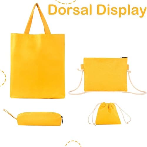 Lifelix Kawaii Backpack for Girls 5 Pcs School Bookbag Cuet Kids Schoolbag with Accessories Crossbody Bags Pencil Case Handbag Coin Purse (Yellow) thumbnail 10