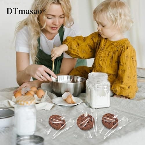 DTmasao 4x6 Inches 100 Pcs Clear Self Sealing Cellophane Bags Cookie Bags Resealable Cellophane Bag for Packaging Cookies,Gifts,Favors, Products,Candy thumbnail 6