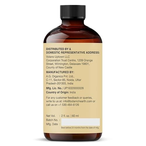 Botanic Hearth Castor Oil for Hair (2 fl oz) | USDA Organic | 100% Pure, Cold Pressed & Hexane Free | For Hair, Eyelashes, Eyebrows & Scalp Treatment | With Lash & Brow Brush thumbnail 4