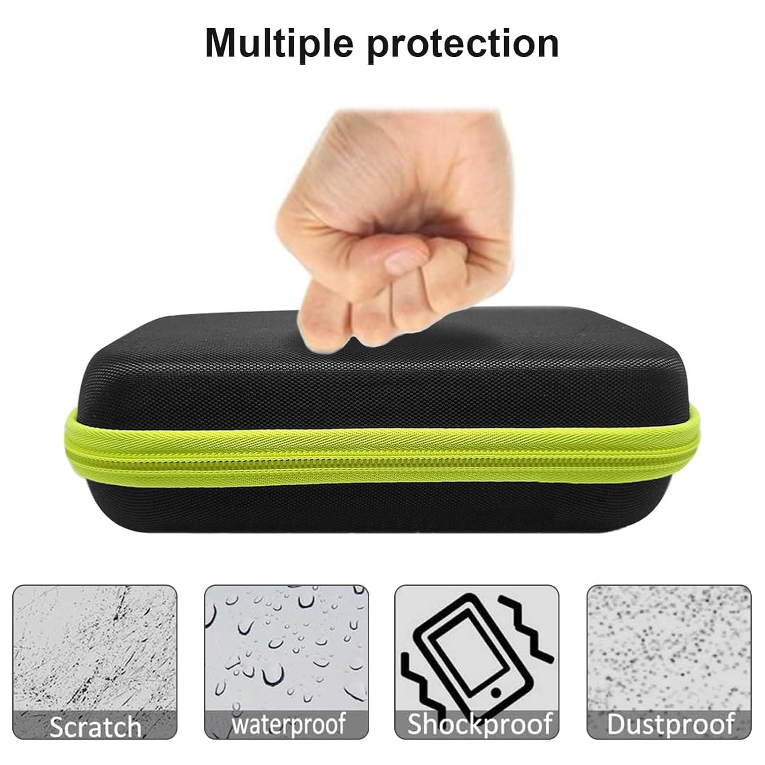 Estuche de Almacenamiento para Shaver, EVA Estuche de Viaje Funda Protectora Portátil para Trimmer Shaver Eléctric, Resistente a los Golpes y al Agua, Para OneBlade QP2530/2520/90/70 A thumbnail 5